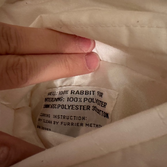 Vintage Rabbit Fur Coat / Mob Wives Style Size Medium - Picture 5 of 6